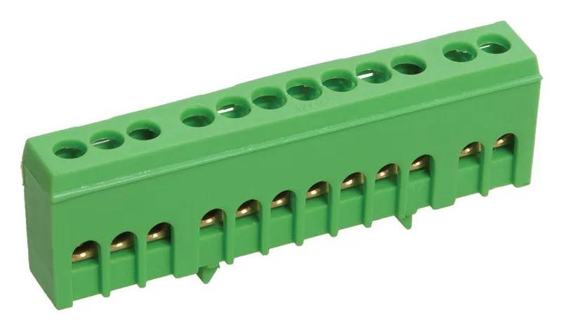 Шина PE "земля" в корп. изол. на DIN-рейку ШНИ-6х9-12-К-З IEK YNN10-69-12KD-K06