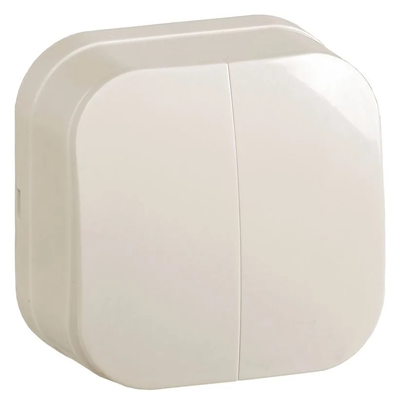 Выключатель 2-кл. ОП GLORY 10А ВС20-2-0-ХК крем. IEK EVH20-K33-10