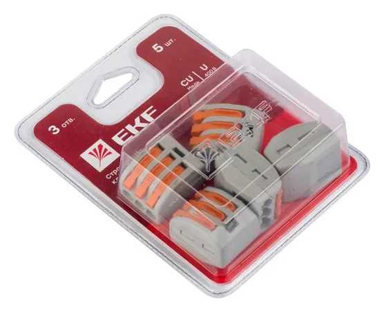 Клемма строительно-монтажная СМК 222-413 (блист.5шт) EKF plc-smk-413b
