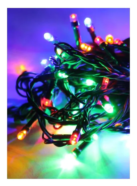 Гирлянда светодиодная 120LED зел. провод 12.8м (11.3+1.5) 8 режимов мигания IP20 мультиколор Космос KOC_GIR120LED_RGB