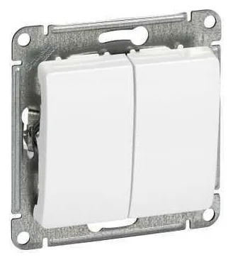 Выключатель 2-кл. СП Glossa 10А IP20 (сх. 5) 10AX механизм бел. SE GSL000151