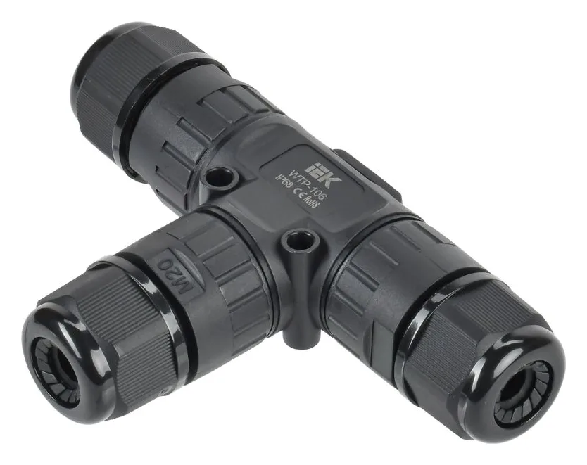Коннектор кабельный герметичный WTP-106 3 PIN IP68 IEK UWC10-T-016-3-68
