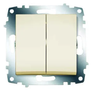 Выключатель 2-кл. 1мод. СП Cosmo 10А IP20 механизм крем. ABB 619-010300-202