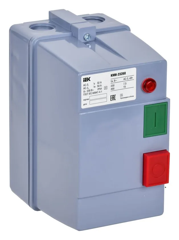 Контактор КМИ-23260 32А 380В/АС3 IP54 KARAT IEK KKM26-032-380-00