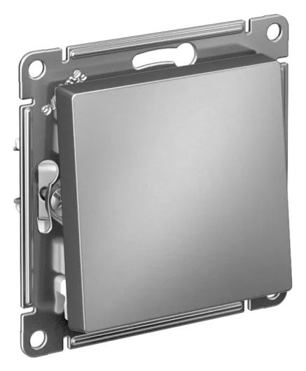 Переключатель проходной 1-кл. СП AtlasDesign 10А IP20 (сх. 6) 10AX механизм сталь SE ATN000961