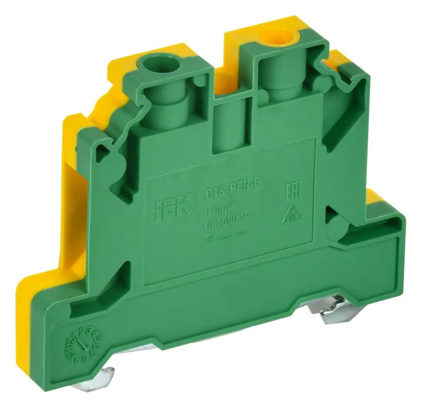 Колодка клеммная CTS-PEN ARMAFIX земля 6кв.мм желт./зел. IEK YCT11-00-K52-006