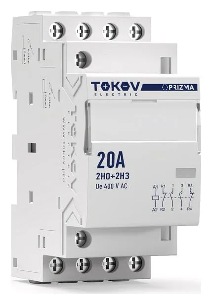 Контактор модульный 36мм 20А 230В АС 2НО 2НЗ PRIZMA TOKOV ELECTRIC TKE-PZ-MC-2-20-230-22