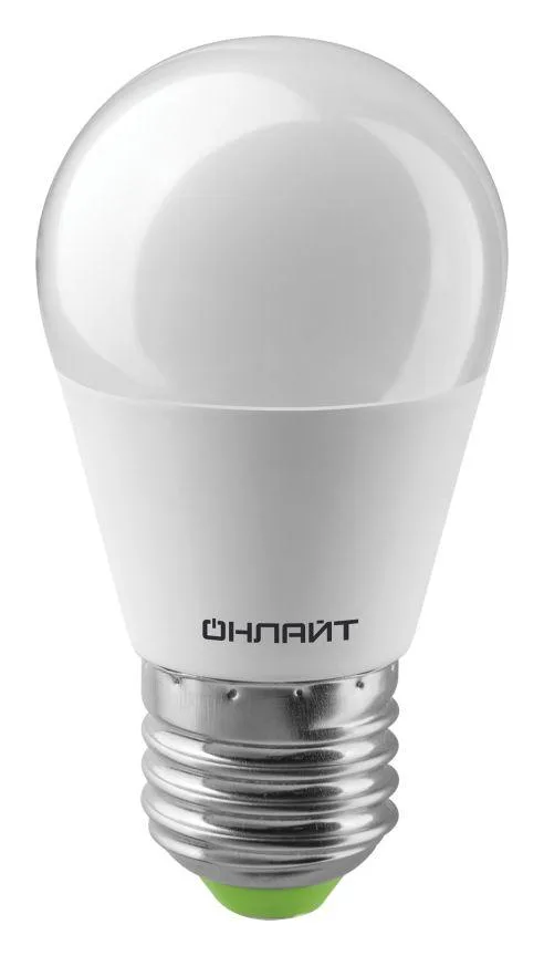 Лампа светодиодная 71 646 OLL-G45-6-230-4K-E27 6Вт шар 4000К нейтр. бел. E27 600лм 176-264В ОНЛАЙТ 71646