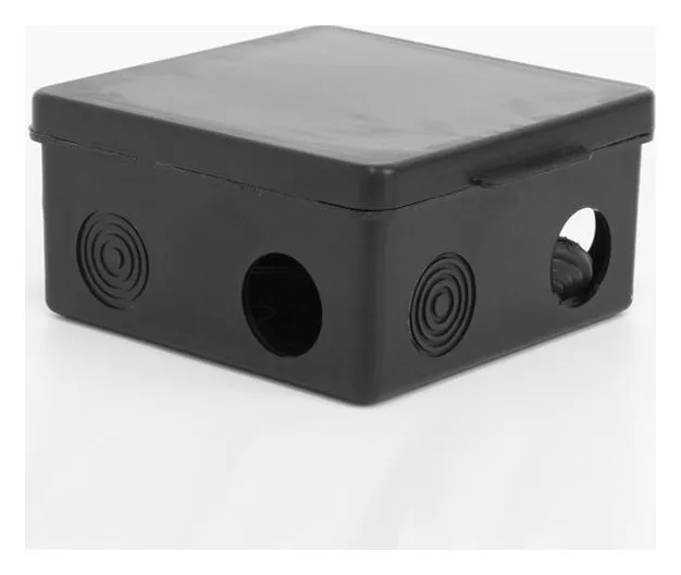 Коробка распределительная ОП 100х100х50мм 7 каб. вводов IP54 черн. TOKOV ELECTRIC TKE-KR-100-100-50-C05