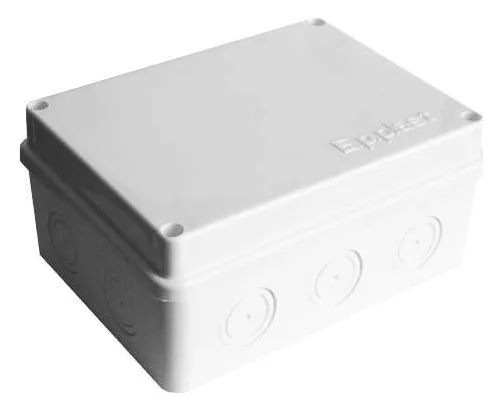 Коробка распределительная ОП 150х110х70мм IP54 10 выходов без гермовводов крышка на винтах бел. Epplast 215311