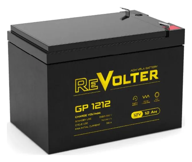 Аккумулятор 12В 12А.ч GP 1212 REVOLTER 4614040020018