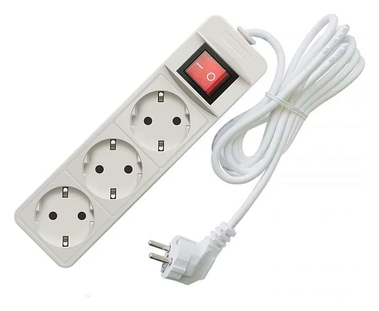 Удлинитель 3х3м с заземл. 16А IP20 3.5кВт ПВС с выкл. Союз 481S-8303