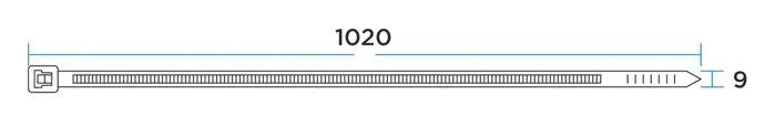 Хомут кабельный 9.0х1020 нейл. черн. (уп.100шт) Rexant 07-1021