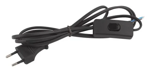 Шнур для бра 1.8м ШВВП 2х0.5 черн. UX-ШВВП-S-1.8m-B ЭРА Б0044072