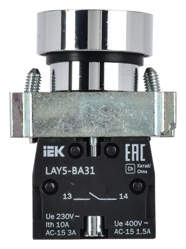 Кнопка LAY5-BA31 1НО без подсветки зел. KARAT IEK BBT60-BA-K06