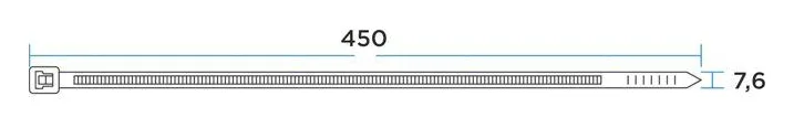 Хомут кабельный 7.6х450 нейл. черн. (уп.100шт) Rexant 07-0451-8