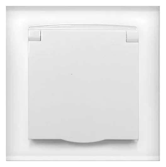 Розетка 1-м СП Бриллиант 16А IP20 с заземл. с крышкой бел. UNIVersal 7947649