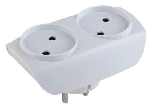 Разветвитель 2-м без заземл. 16А IP20 SP-2-W бел. Эра C0045520