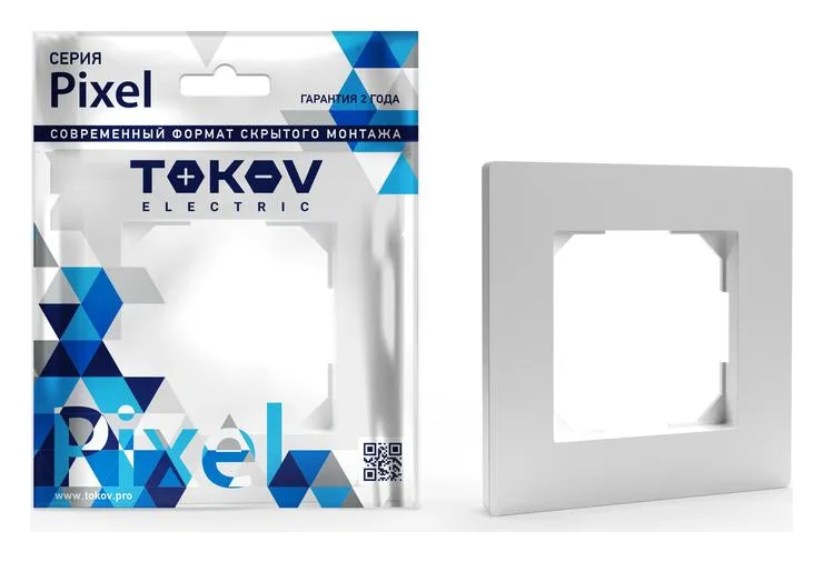 Рамка 1-м Pixel бел. TOKOV ELECTRIC TKE-PX-RM1-C01