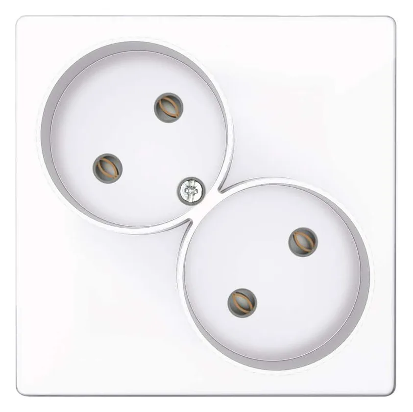 Розетка 2-м СП Simon 24 16А IP20 2х2P без защ. шторок механизм бел. Simon 2450457-030