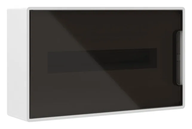 Щиток настенный Фрейм (FRAME) ЩРн-п-18 18мод. IP41 с тонированной дверцей с 2 шинами PEN на 8+10 отверст. бел. DKC F18W1WD