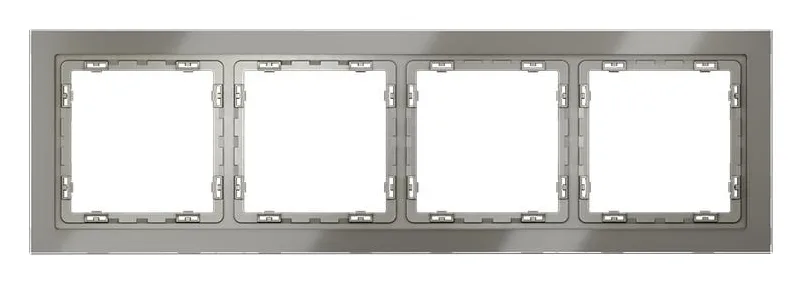 Рамка 4-м S70 стеклян. шелк Voltum VLS110404