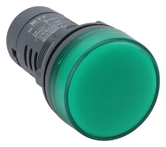 Лампа светосигнальная SB7 d22мм 230В AC зел. моноблочная SE SB7EV03MP