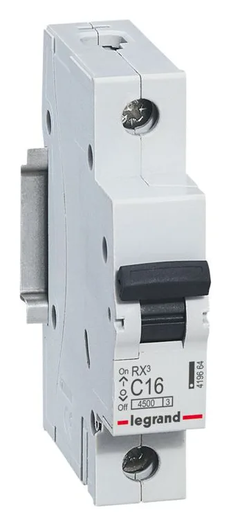 Выключатель автоматический модульный 1п C 16А 4.5кА RX3 ИЭК Leg 419664