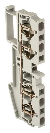 Колодка клеммная ST-2.5 28А 4 вывода пружинная сер. EKF plc-jxb-st-2.5-4