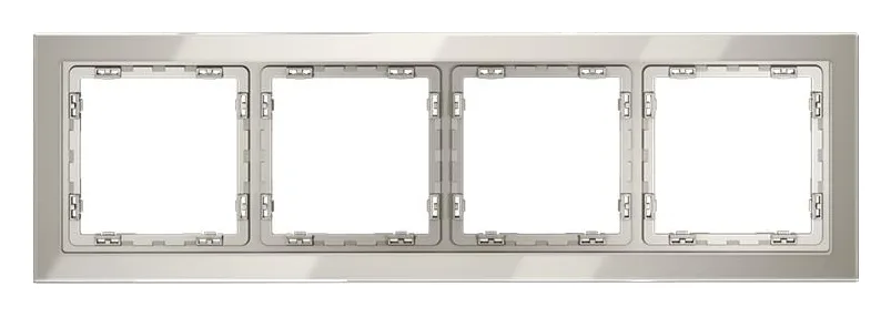 Рамка 4-м S70 стеклян. кашемир Voltum VLS110403