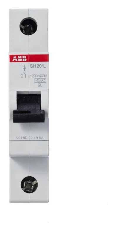 Выключатель автоматический модульный 1п C 6А 4.5кА SH201L C6 ABB 2CDS241001R0064