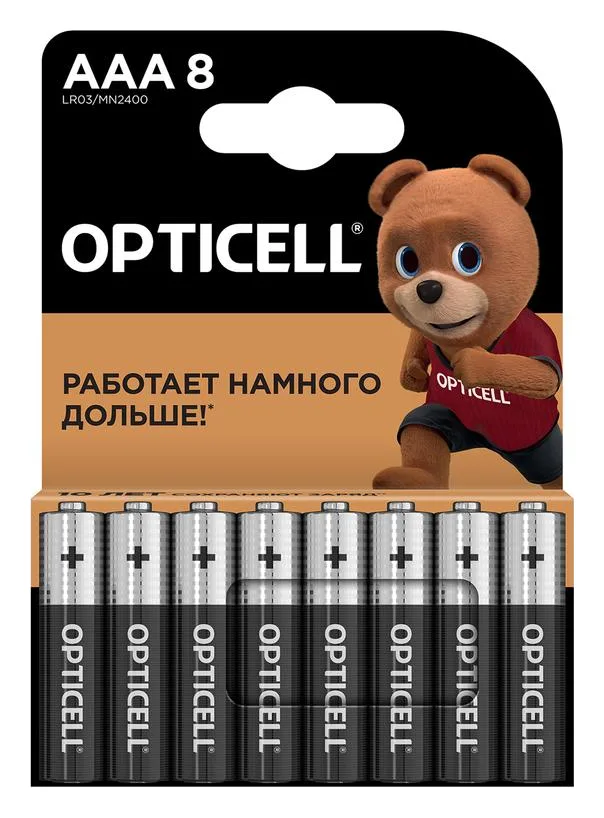 Элемент питания алкалиновый AAA/LR03 (блист.8шт) Basic Opticell 5051009/6051009