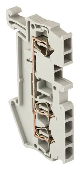 Колодка клеммная ST-2.5 28А 3 вывода пружинная сер. EKF plc-jxb-st-2.5-3