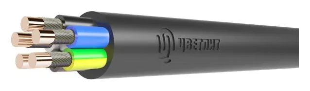 Кабель ВВГнг(А)-FRLSLTx 5х2.5 ОК (N PE) 0.66кВ (м) Цветлит 00-00140851