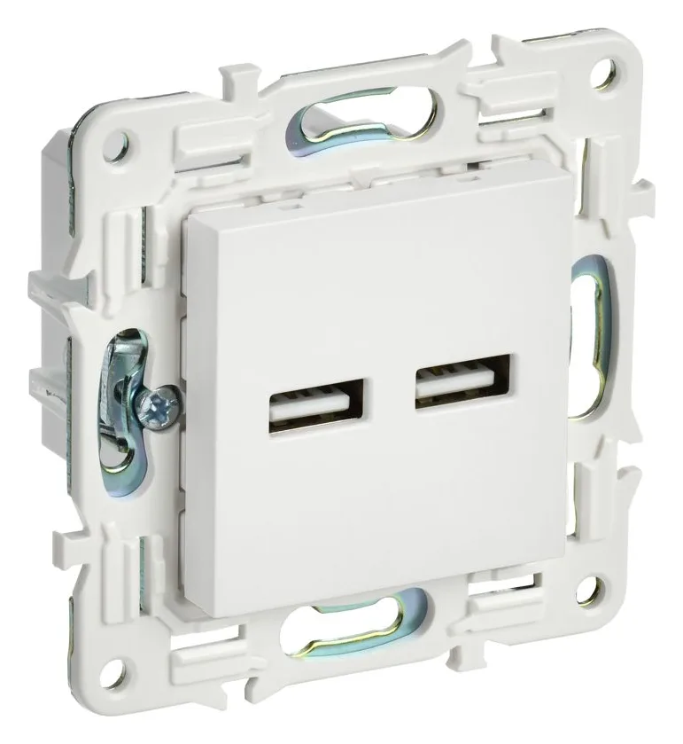 Розетка USB A+A 3.1А SKANDY SK-R15W арктич. бел. IEK SK-U21-D31-K01
