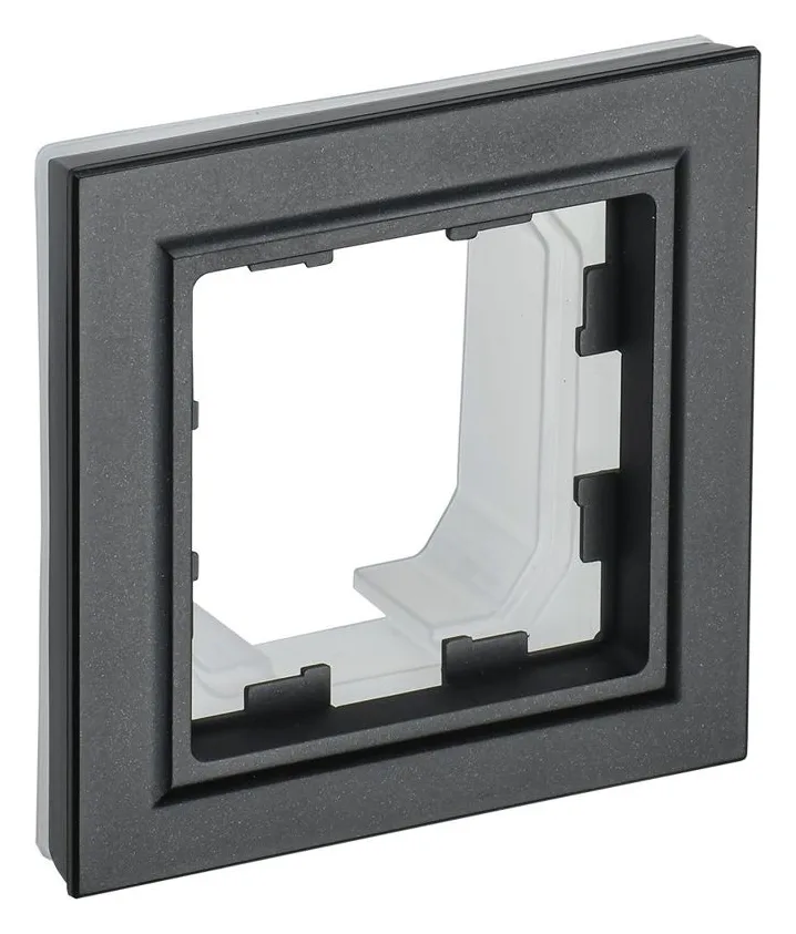 Рамка 1-м IP44 BRITE РУ-1-БрЧ-44 черн. IEK BR-M12-44-K02