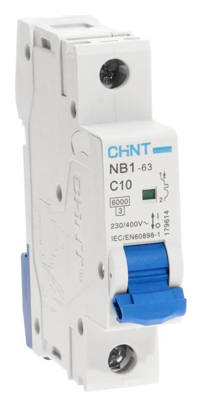 Выключатель автоматический модульный 1п C 10А 6кА NB1-63 (R) CHINT 179614