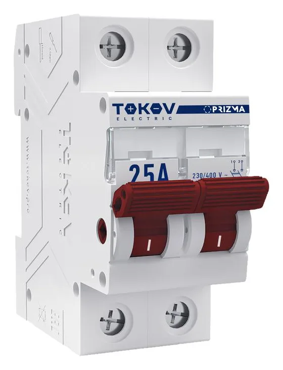 Выключатель нагрузки модульный 2п 25А PRIZMA TOKOV ELECTRIC TKE-PZ60-MDSI-2-25