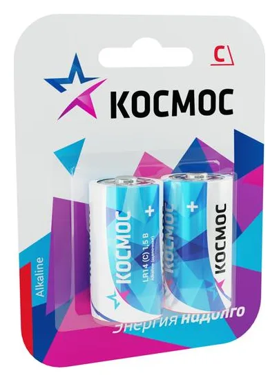 Элемент питания алкалиновый C/LR14 Максимум BP2 (блист.2шт) КОСМОС KOCLR14MAX2BL