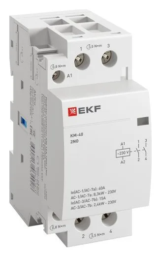Контактор модульный КМ 40А 2NО (2 мод.) EKF km-2-40-20