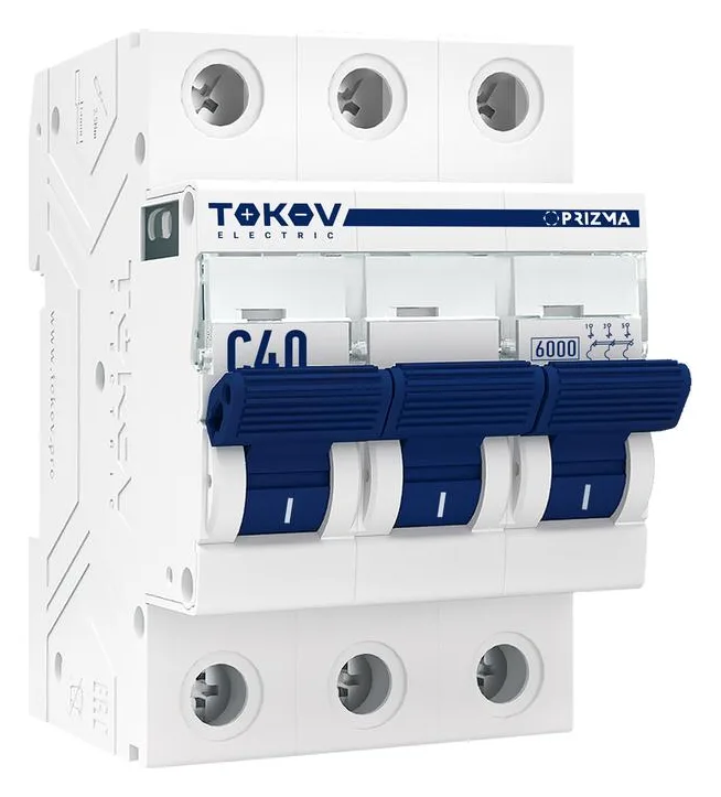 Выключатель автоматический модульный 3п C 40А 6кА PRIZMA TOKOV ELECTRIC TKE-PZ60-MCBI-3-40-C