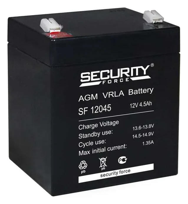 Аккумулятор ОПС 12В 4.5А.ч SF 12045 Security Force 4614030010004