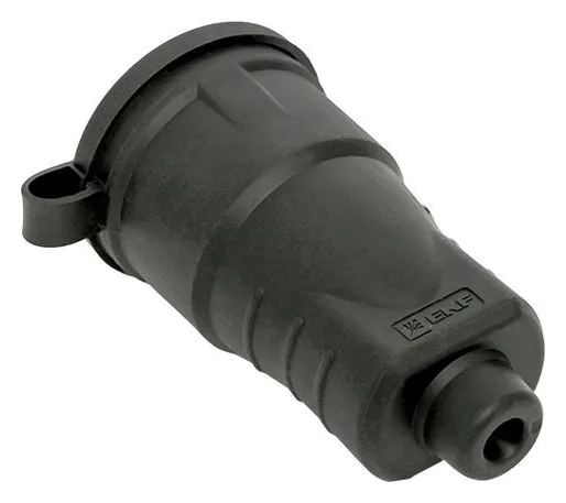 Розетка переносная 16А IP44 230В 2P+PE с защ. крышкой каучук Basic EKF RPS-012-16-230-44