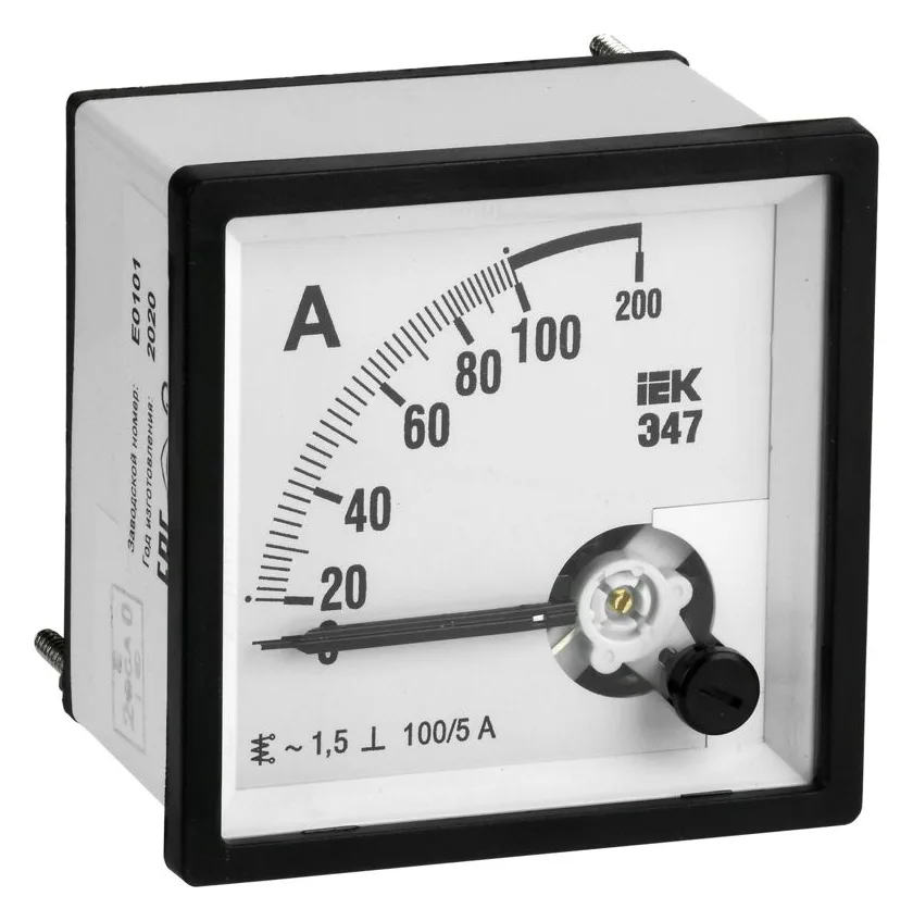Амперметр Э47 72х72мм 100/5А кл. точн. 1.5 IEK IPA10-6-0100-E