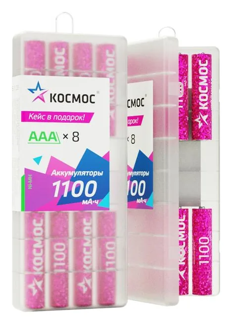 Аккумулятор AAA/R03 1100мА.ч Ni-MH 8B (уп.8шт) КОСМОС KOCR03NIMH1100mAh8B