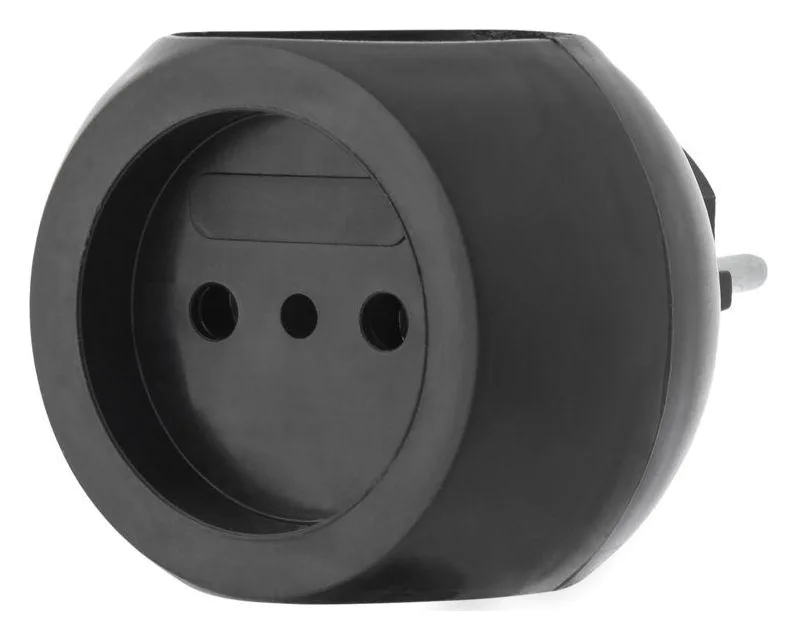 Разветвитель 3-м 6А IP20 Шар 220В черн. Rexant 11-1063-1