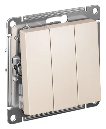 Выключатель 3-кл. СП AtlasDesign 10А IP20 (сх. 1+1+1) 10AX механизм беж. SE ATN000231