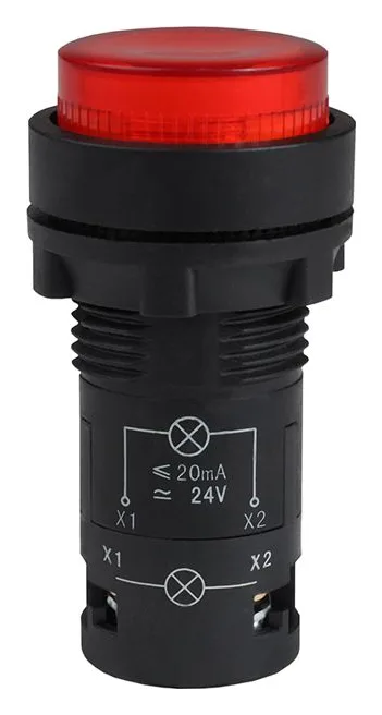 Кнопка с подсветкой OptiSignal Compact D22 С7-PL-B401 красн. 1НЗ 24В AC/DC XB7NW34B2 КЭАЗ 362086