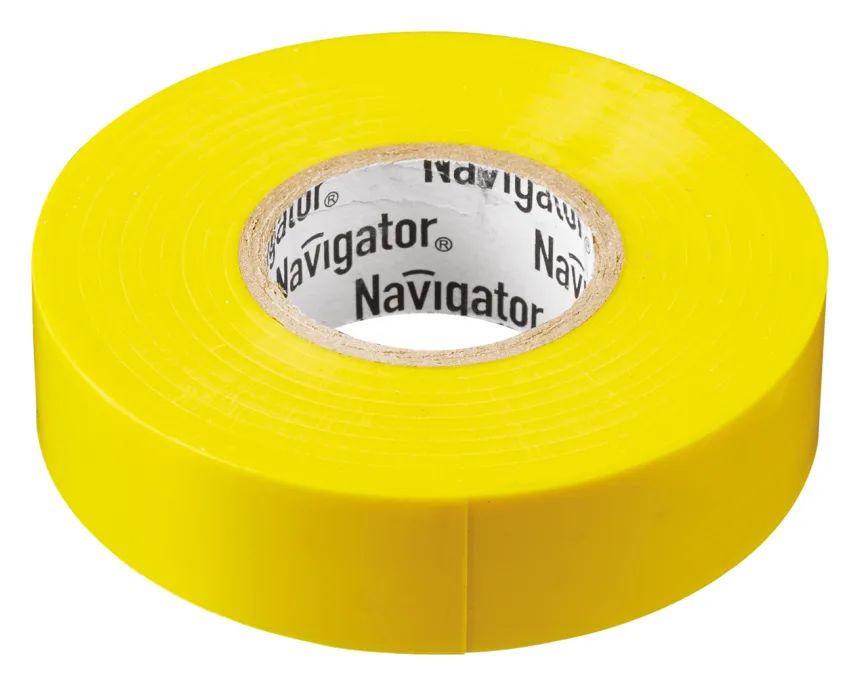 Изолента ПВХ 19мм (рул.20м) желт. NIT-A19-20/Y Navigator 71112