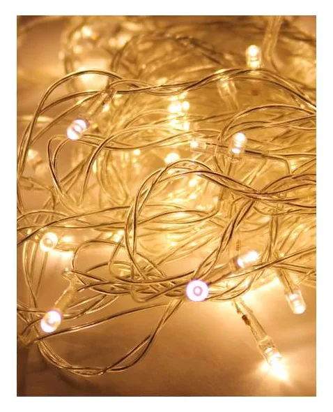 Гирлянда светодиодная 80LED бел. прозр. провод 8.8м (7.3+1.5) 8 режимов мигания IP20 тепл. бел. Космос KOC_GIR80LED_W